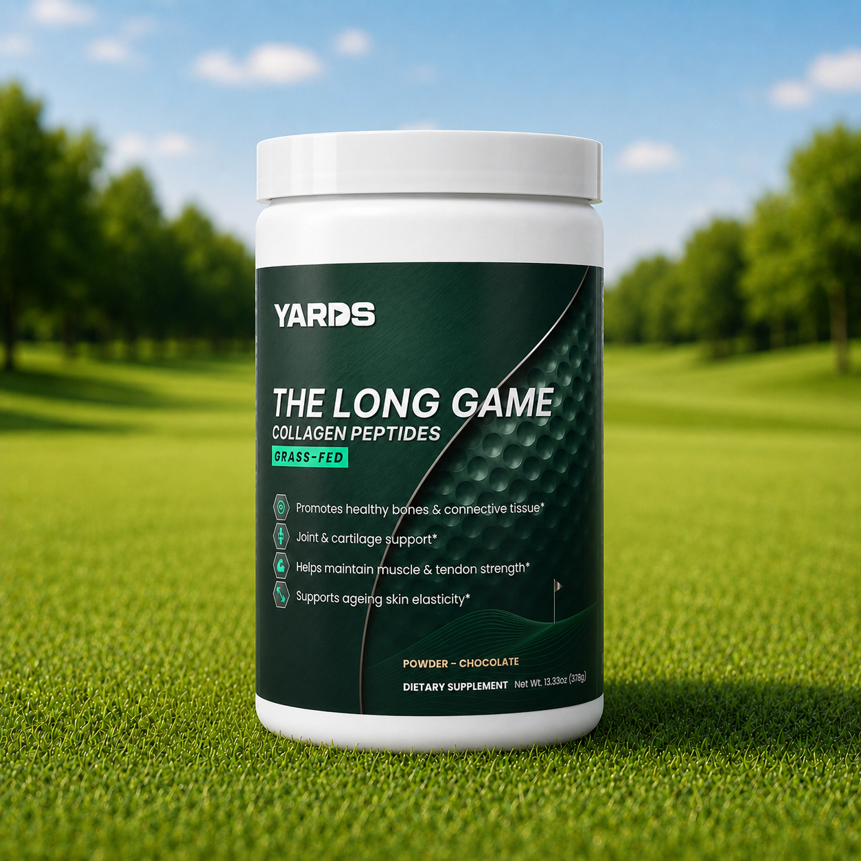 The Long Game: Grass-Fed Collagen Peptides Powder (Chocolate)